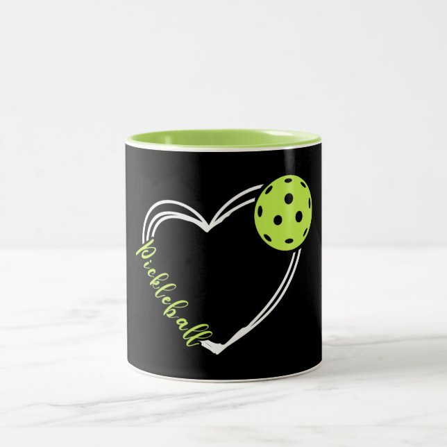 Love Pickleball Women Two-Tone Coffee Mug (Center)