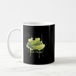 Love Pickles Watercolor Dill Snack Art Bbq Foodie Coffee Mug