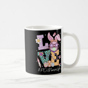 Love Picu Nurse Easter Bunny Eggs Stethoscope Cute Coffee Mug
