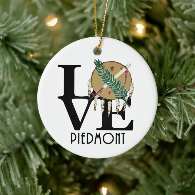 LOVE Piedmont Oklahoma Ceramic Tree Decoration (Tree)