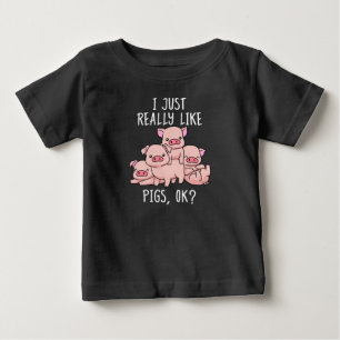 Love Pig Gift Women Pig Gifts Swine Cute Pig Baby T-Shirt