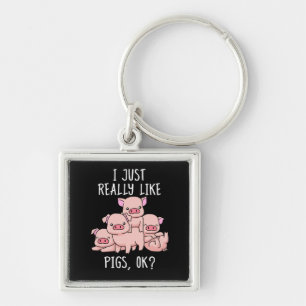 Love Pig Gift Women Pig Gifts Swine Cute Pig Key Ring