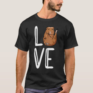 Love Pig Graphic Guinea Pig Owner Pet Cavy Animal T-Shirt