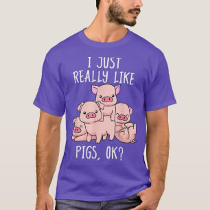 Love Pig Women Pig Gifts Pigs Tshirt Men Cute