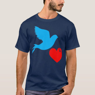 Love Pigeon Beautiful design Love Birds Carrying H T-Shirt