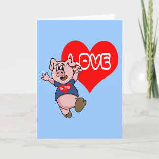 Love Piggy Holiday Card