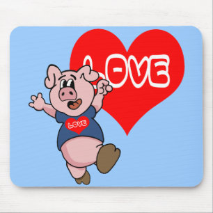 Love Piggy Mouse Mat