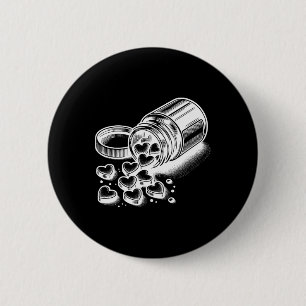 Love Pills Love Valentine's Day Gifts Wife Husnd  6 Cm Round Badge