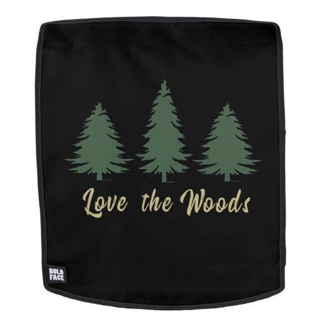 Love pine trees woods backpack (Removable Face)