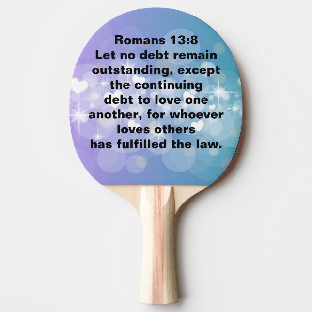 Love Ping Pong Paddle (Front)