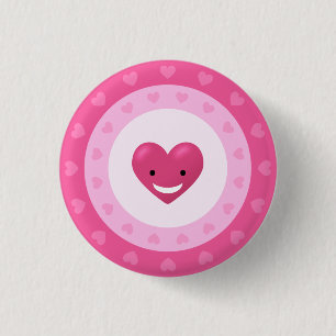 Love Pink 3 Cm Round Badge