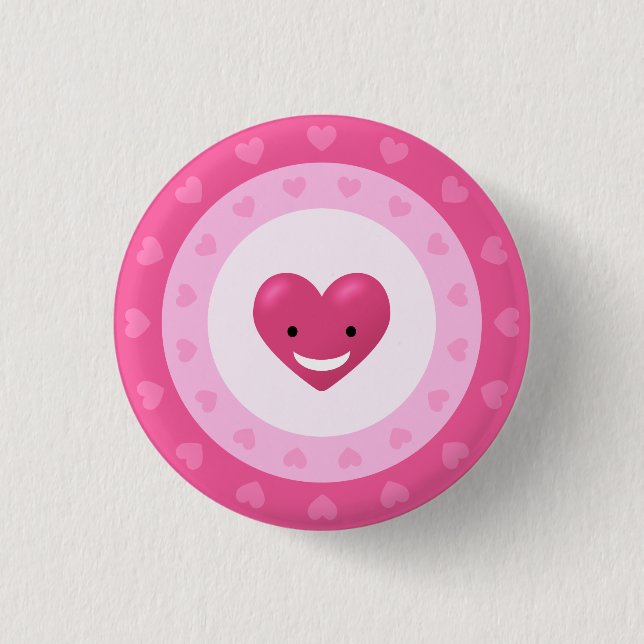 Love Pink 3 Cm Round Badge (Front)
