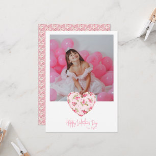 Love Pink Coquette Heart Photo Valentines Day  Invitation