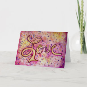 Love Pink Glamourous Greeting Card or Note Cards
