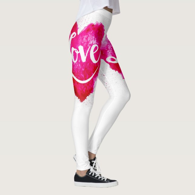 Love Pink Heart Leggings (Right)
