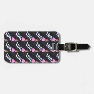 love pink heart tag
