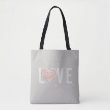 LOVE & Pink Heart | Tote Bag