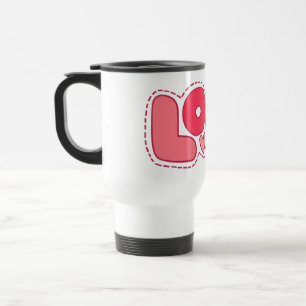 Love Pink Heart - Wedding / Bridal Shower Travel Mug