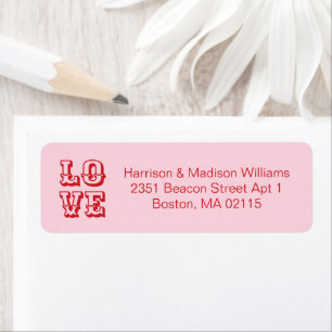 Love pink red modern fun typography custom