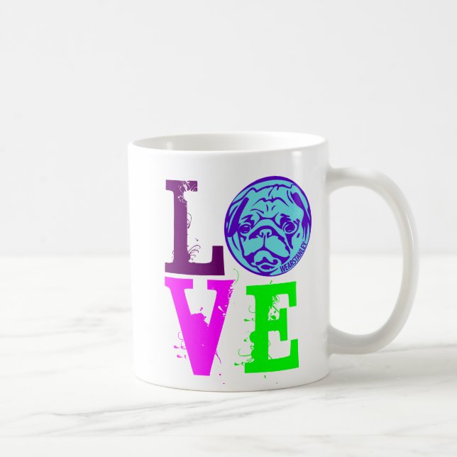 LOVE - pink ribbon mug (Right)