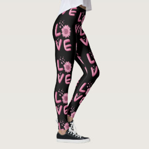 Love Pink Sunflower Leggings