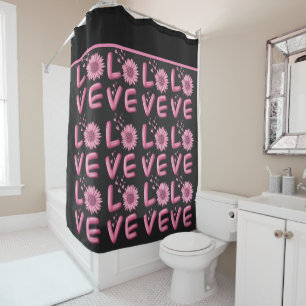 Love Pink Sunflower Shower Curtain