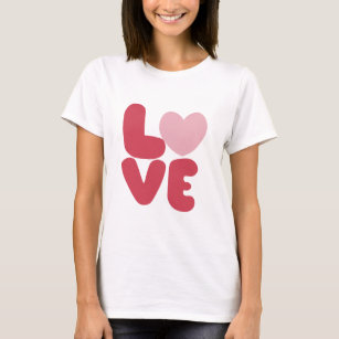 LOVE Pink Typography T-Shirt