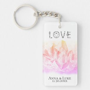 *~* "LOVE" Pinks Crystals Events Weddings SWAG Key Ring