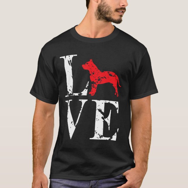 Love Pit Bull Shirt Perfect Gift (Front)