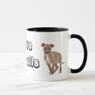 Love Pitbull Puppy Dog Coffee Cup Mug