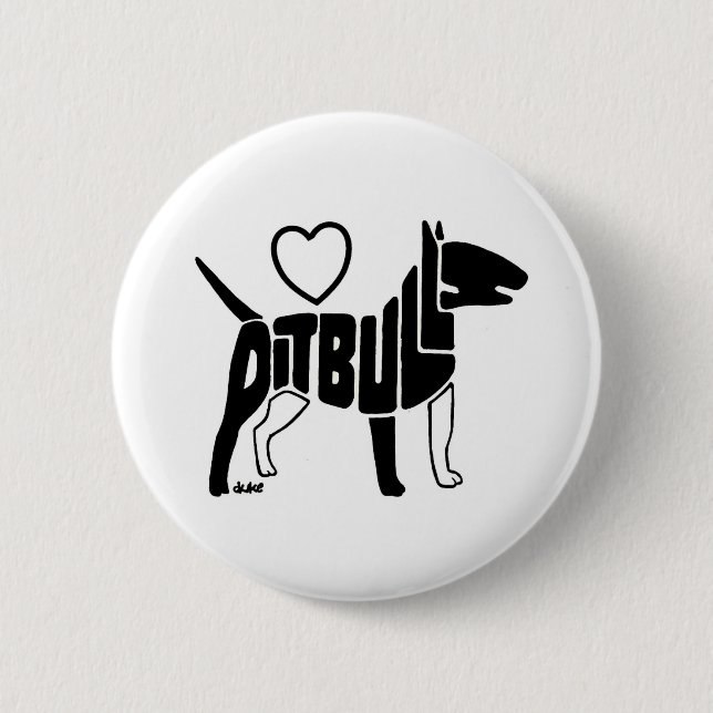 LOVE PITBULLS BUTTON (Front)
