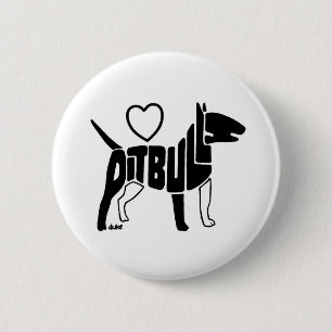 LOVE PITBULLS BUTTON