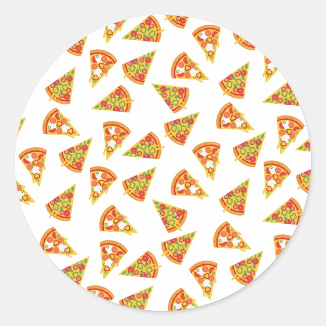 Love Pizza  Classic Round Sticker (Front)