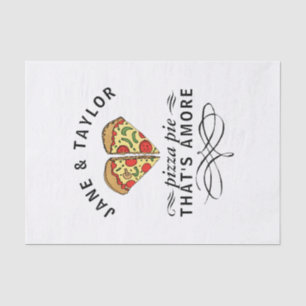 Love Pizza Couples Names Tissue Paper