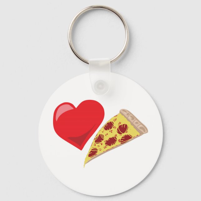 Love Pizza!  Customisable: Key Ring (Front)