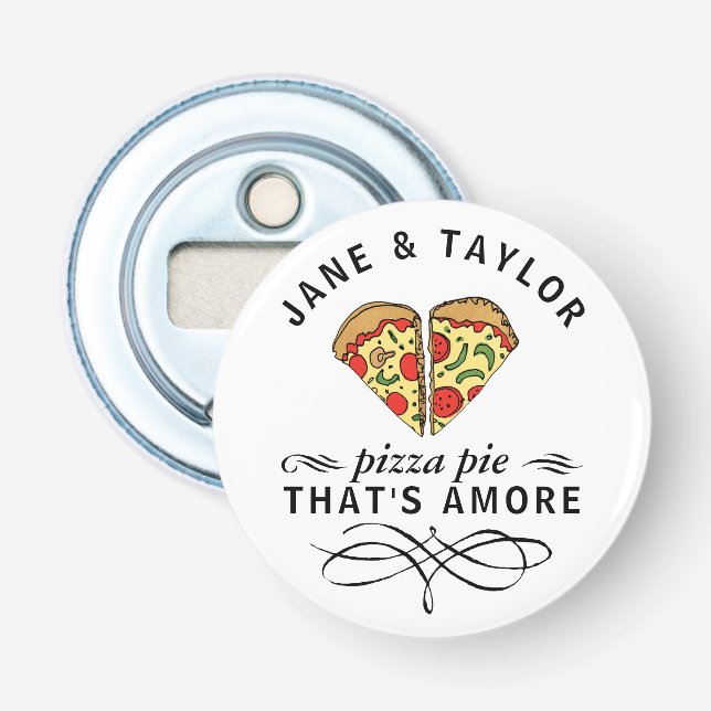 Love Pizza Personalised Bottle Opener (Front)