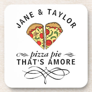 Love Pizza Personalised Coaster
