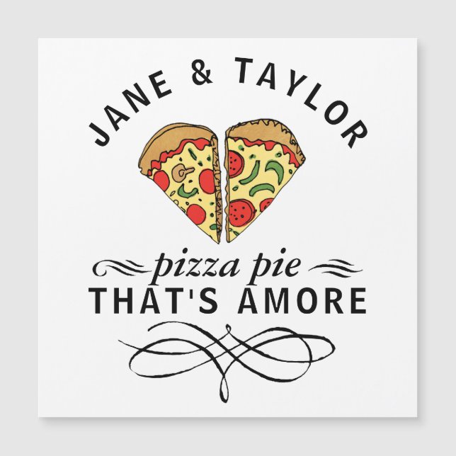 Love Pizza Personalised Magnetic Card (Front)