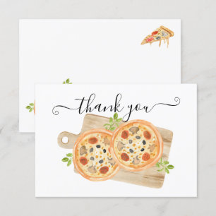 Love & Pizza Thank You Note Invitation