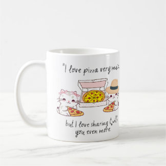 LOVE PIZZA VERY MUCH, CATS COFFEE MUG