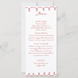 Love & Pizza   Whimsical Menu