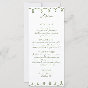 Love & Pizza   Whimsical  Menu