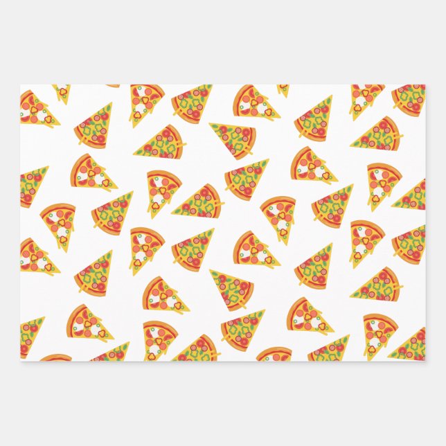 Love Pizza   Wrapping Paper Sheet (Front)