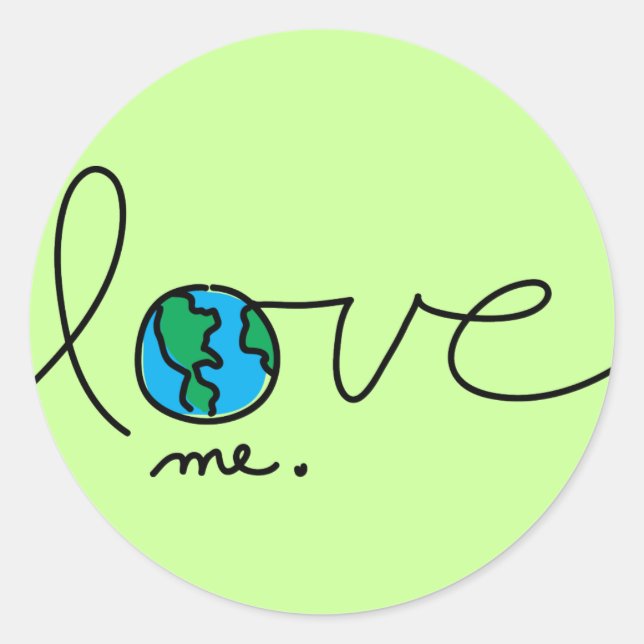 Love Planet Earth Classic Round Sticker (Front)
