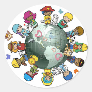 Love Planet Earth: Unite for Peace Classic Round Sticker