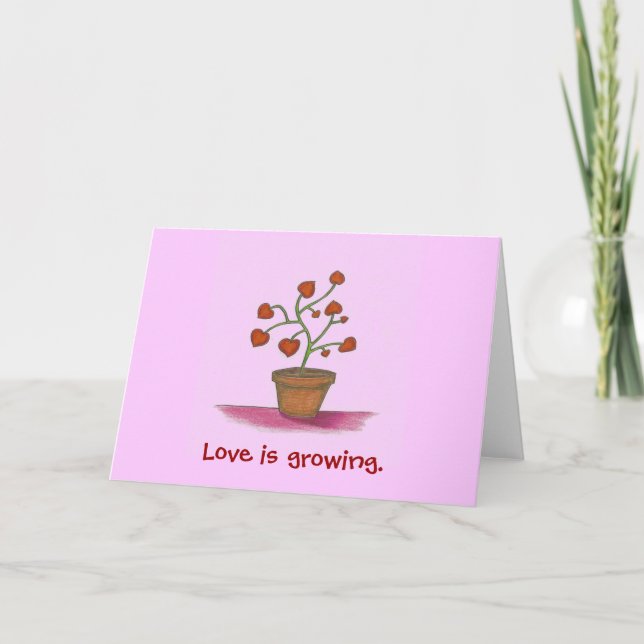 love plant, Love is growing. Holiday Card (Front)