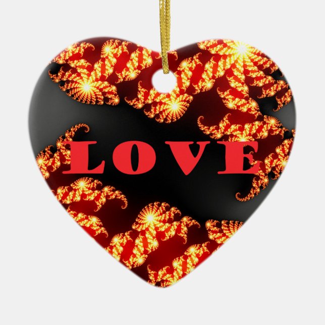 Love.png Ceramic Tree Decoration (Front)