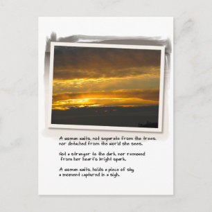 Love Poem and Birch Bay Sunset Postcard