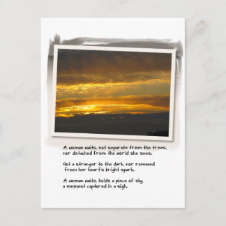 Love Poem and Birch Bay Sunset Postcard