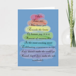 "Love" Poem Gifts Artsy Tree Design Card